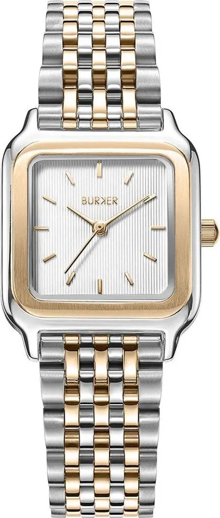 Orologio Donna Retrò BURKER Macy 33mm | Bracciale Bicolore Acciaio