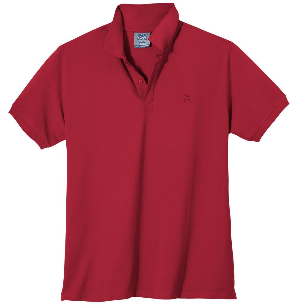 Ahorn Sportswear Poloshirt Übergrößen rot Produktbild 