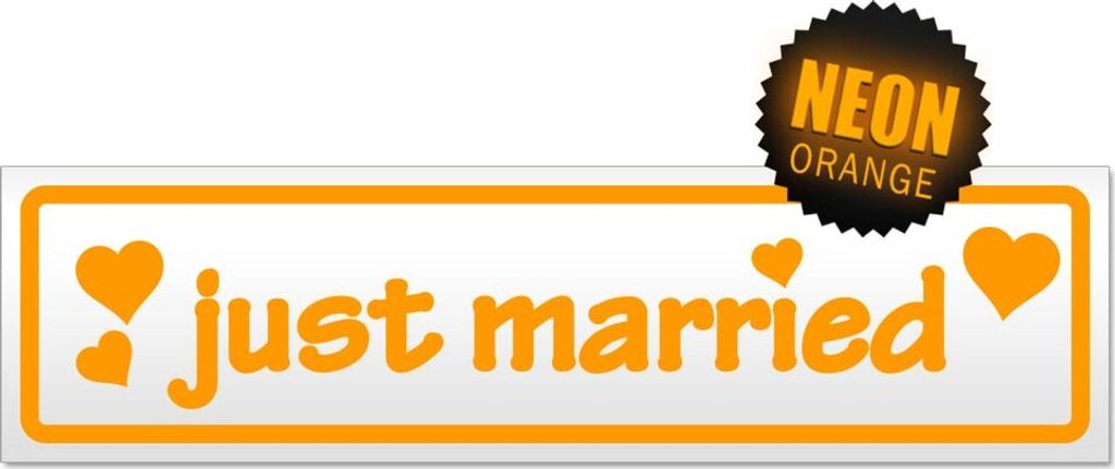 Just married Magnetschild Schild magnetisch