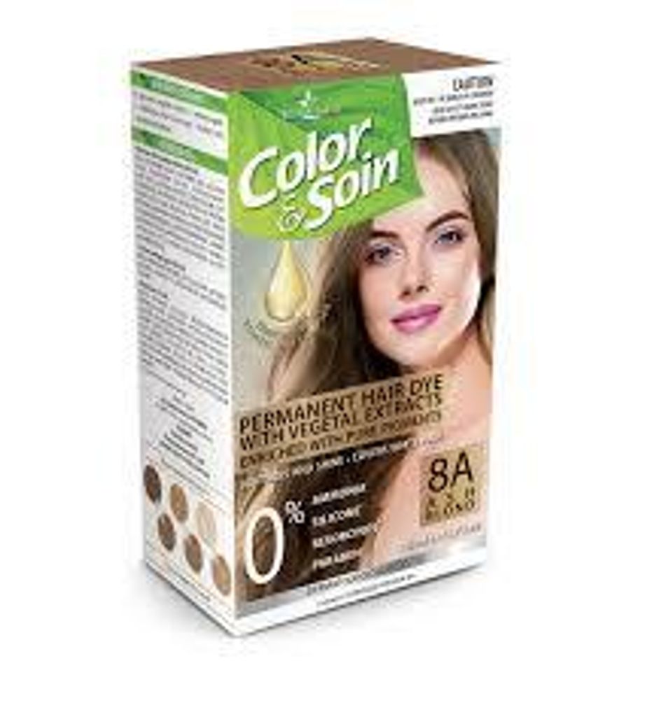 Color & Soin Permanent Hair Color 8A Ash Blonde