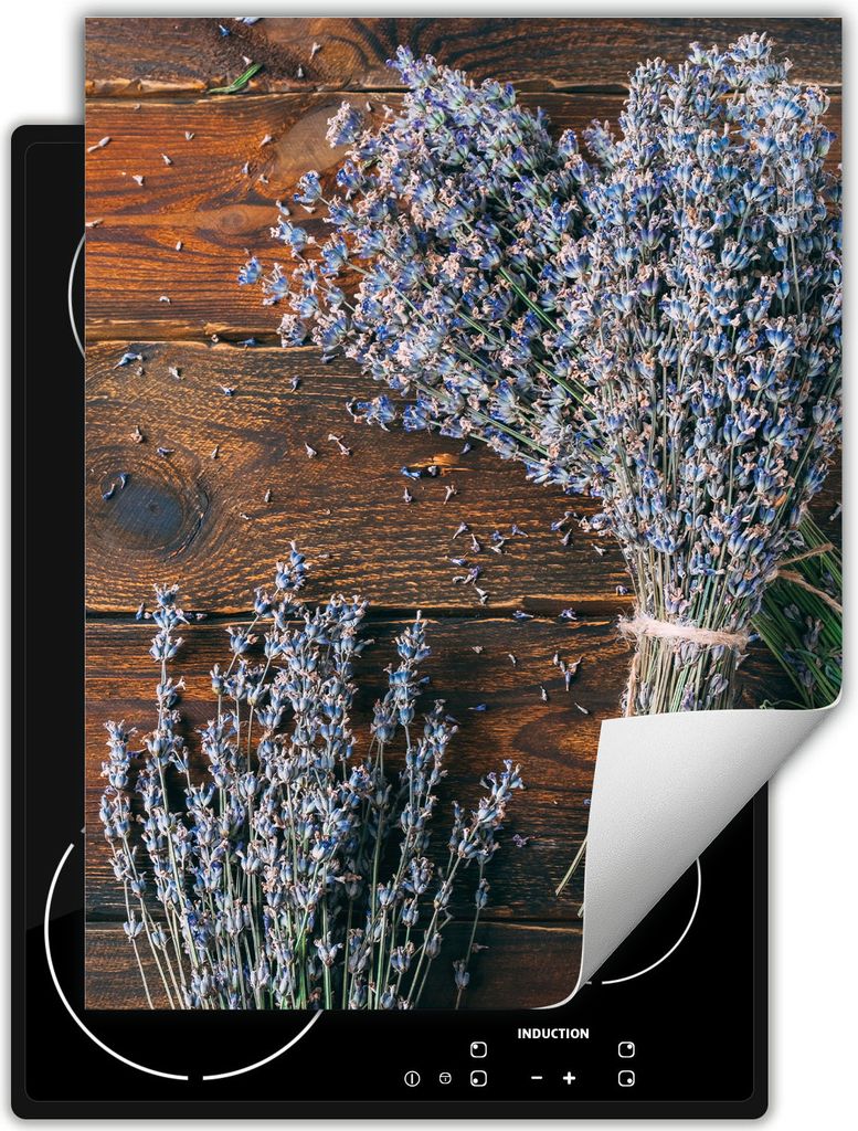 DarHaus Herdabdeckplatte Einteilig Küche Abdeckplatte für Glaskeramikkochfeld Abdeckung Induktionskochfeld Aufrollbare Matte 40x52 cm, Lavendel -...