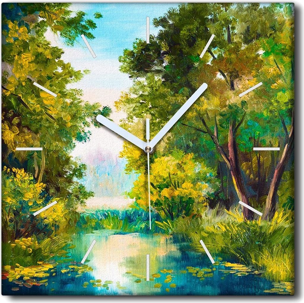 Coloray Uhr auf Leinwand 30x30 cm Wand Uhr Dekoration Produktbild 