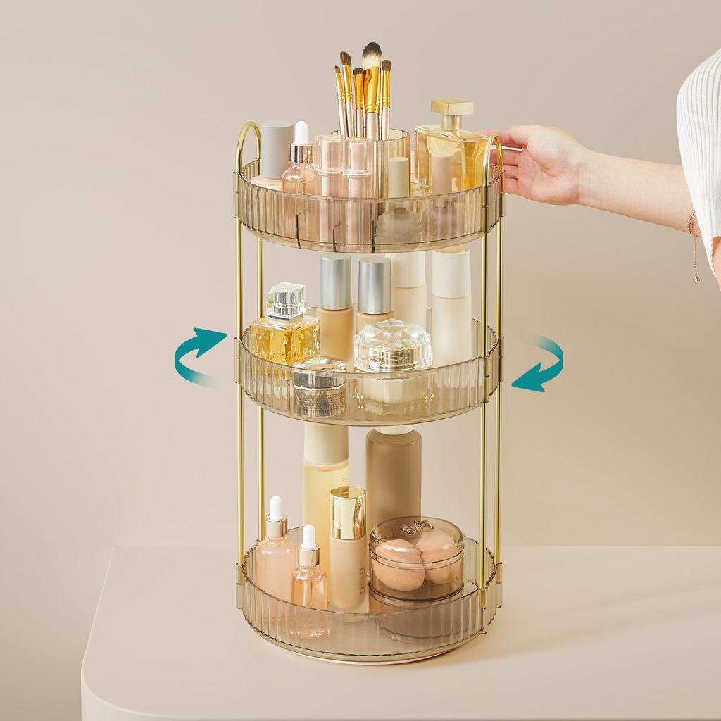 SONGMICS Make-up Organizer drehbar, Kosmetik-Organizer, Kosmetik Aufbewahrung,Geschenkidee