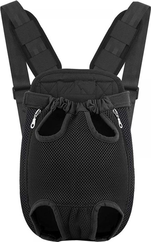 Tragbare Reisetasche für Haustiere, atmungsaktiv und bequem, speziell für kleine und mittelgroße Hunde, Katzen und Welpen, M, Schwarz