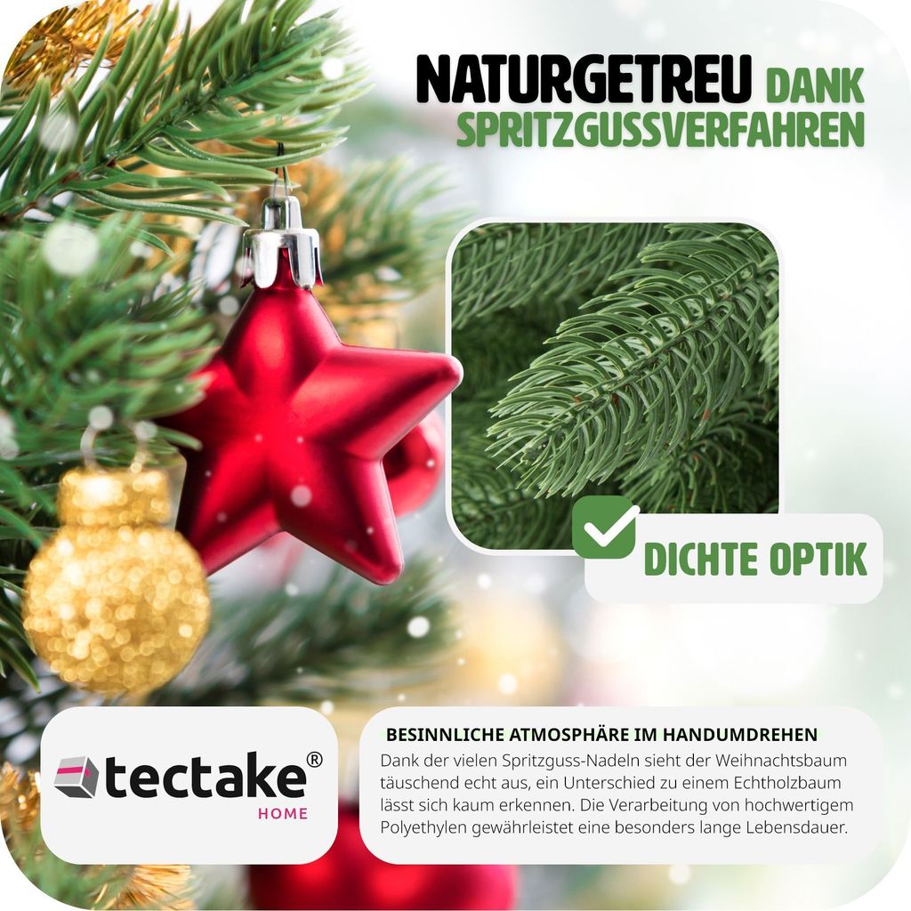 Weihnachtsbaum künstlich mit Metallständer Spritzguss - 140 Produktbild 4