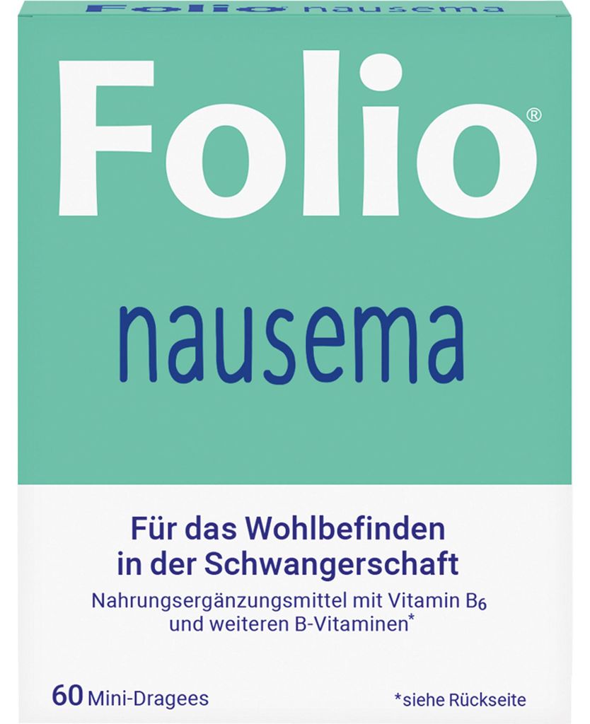 Folio Nausema Mini Dragees pro pohodu v těhotenství, 60 ks. Obrázek produktu 
