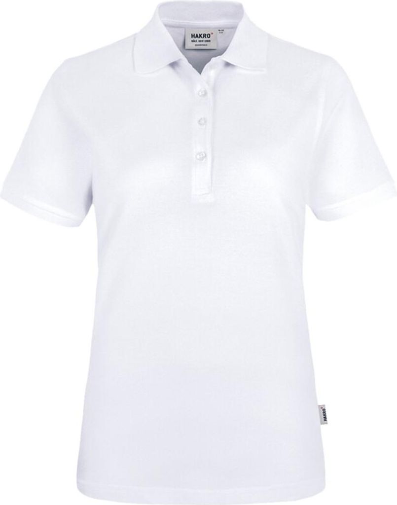 HAKRO Damen Poloshirt Classic 110, weiß, 3XL