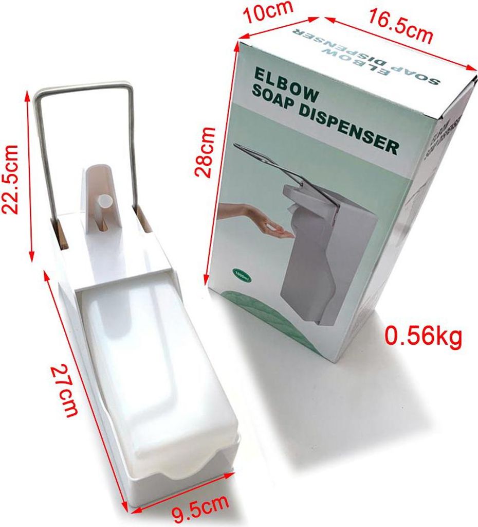 Wandmontierter Seifenspender, 1000 ml manueller Spender Ellenbogendruck-Duschgel-Flüssigkeitshalter für Home-Office-Restaurant