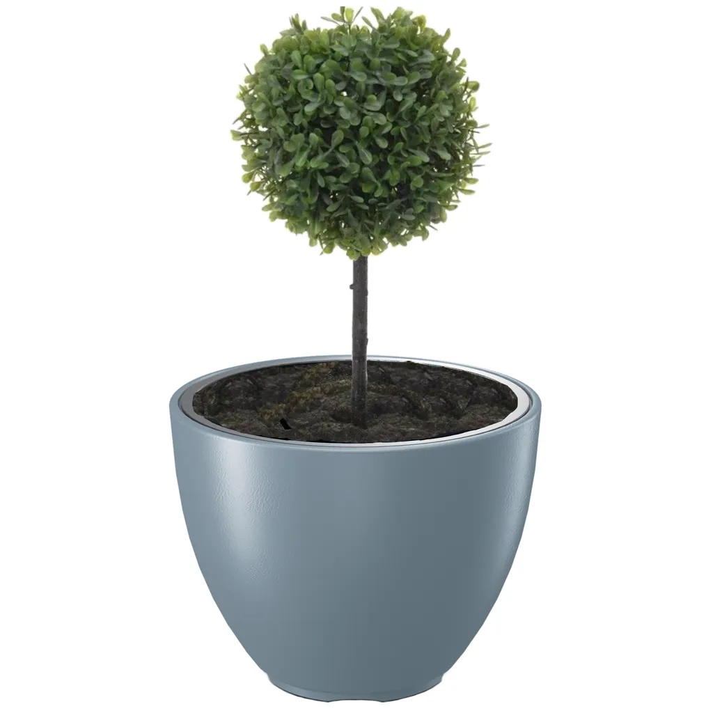 Pot de Plantes Gris 57cm Résistant aux UV et Gel avec Insert Amovible