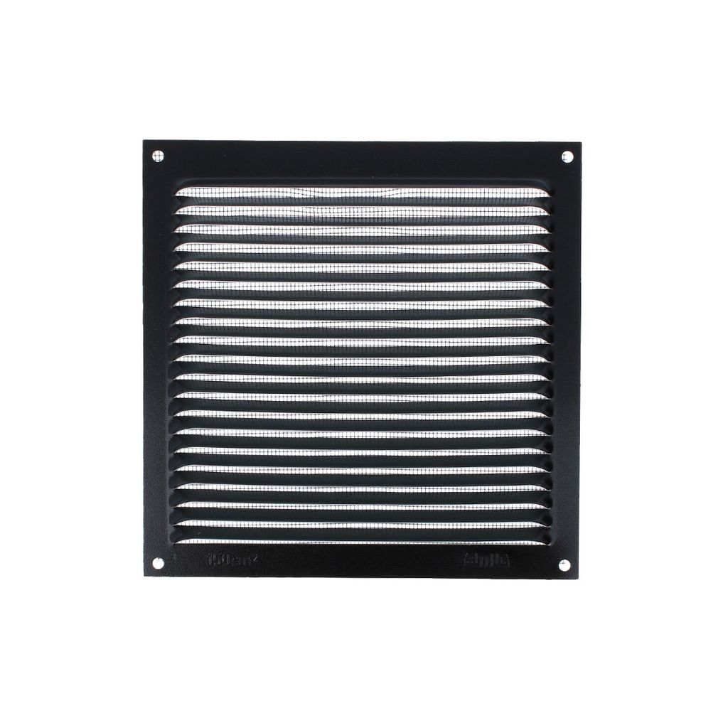 Aluminium Insektenschutzgitter Schwarz Lüftungsgitter Moskitonetz Be- Entlüftungsgitter 170x170mm
