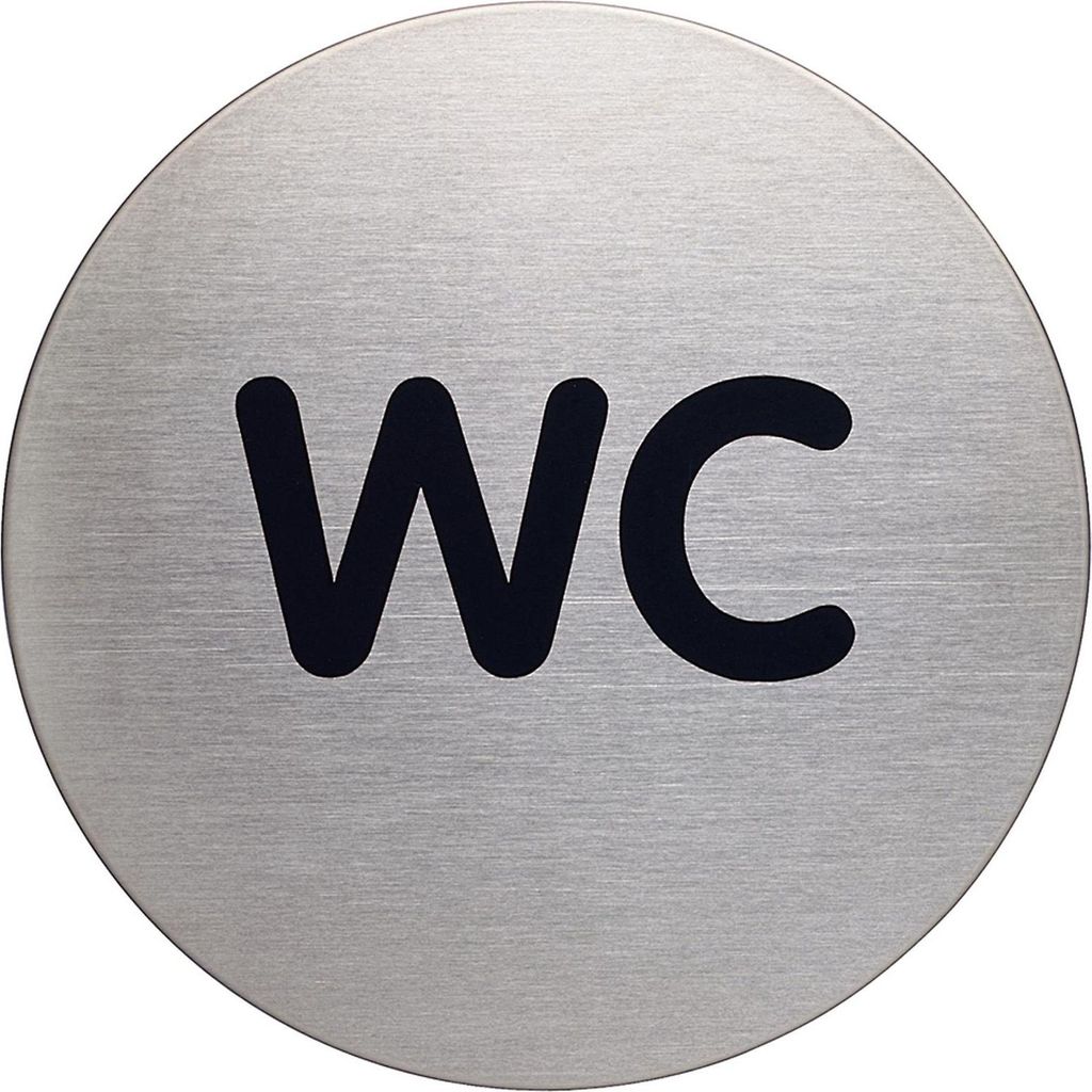 DURABLE PICTO 'WC' Ø 83 mm, 490723 silber Produktbild 