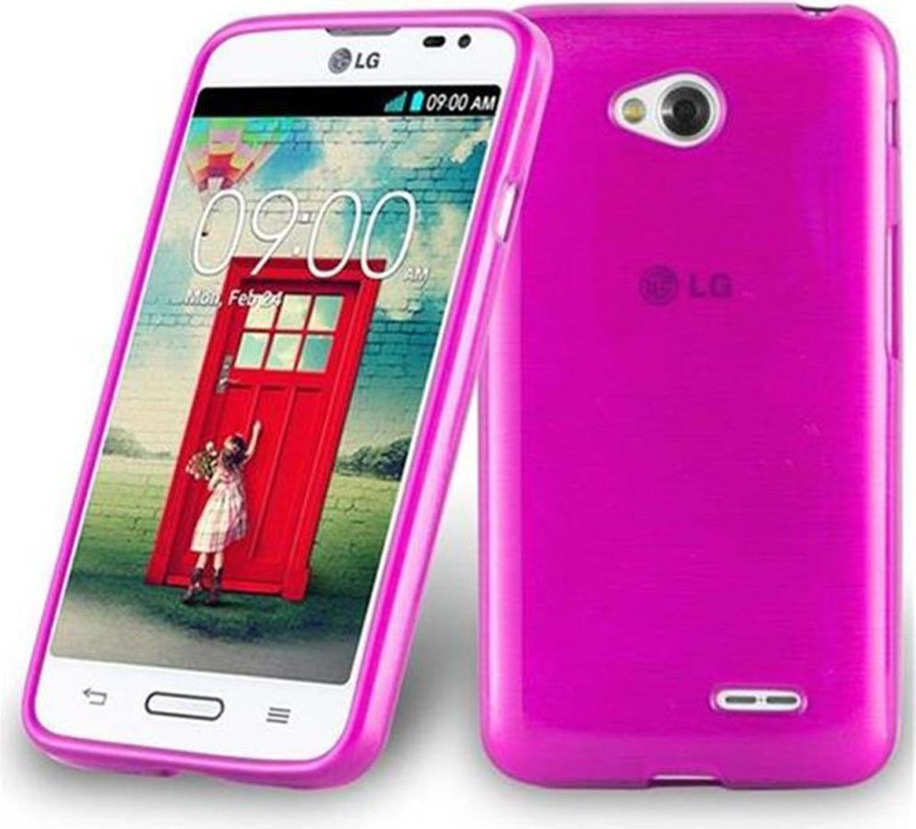 Cadorabo Hülle für LG L70 (1. SIM) Schutz Hülle in Rosa Schutzhülle TPU Silikon Etui Case Cover
