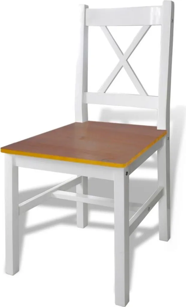 Ensemble de table à manger bicolore 5 pièces marron et blanc - 11
