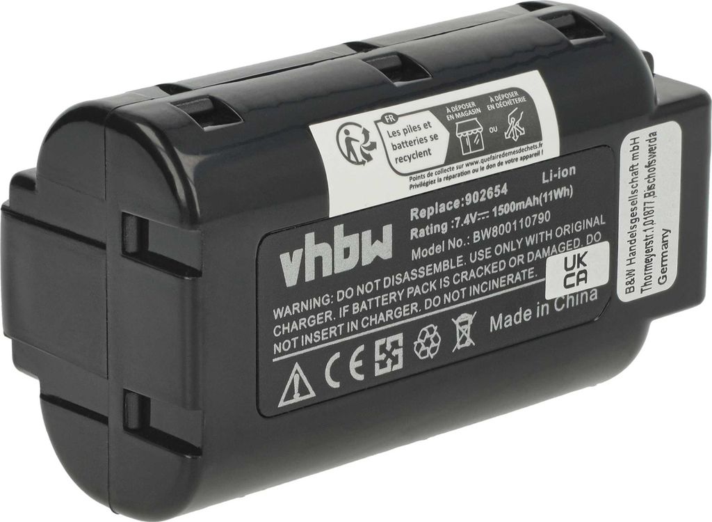 vhbw Akku kompatibel mit Paslode IMCT, IM65A F16, IM90Xi Werkzeug, Streifennagler (1500 mAh, Li-Ion, 7,4 V)