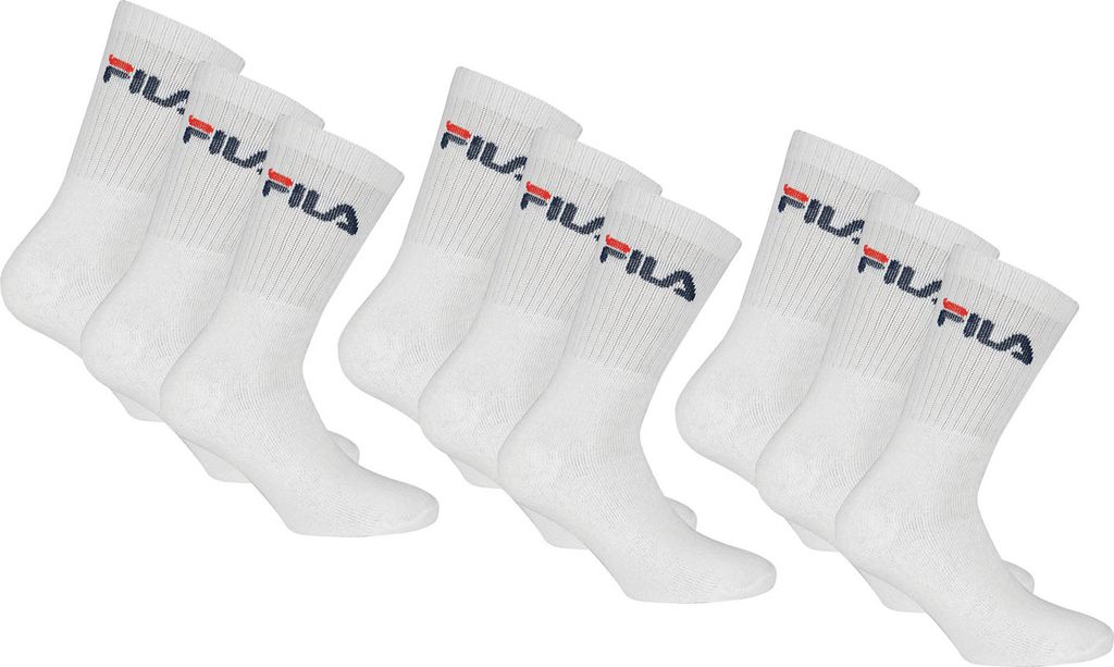 FILA 9 Paar Socken, Frottee Tennissocken mit Logobund, Uni Produktbild 