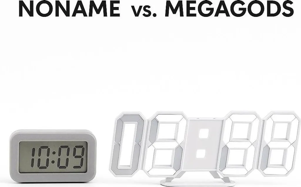 Horloge digitale murale LED 3D à intensité variable et mode nuit noir - 5