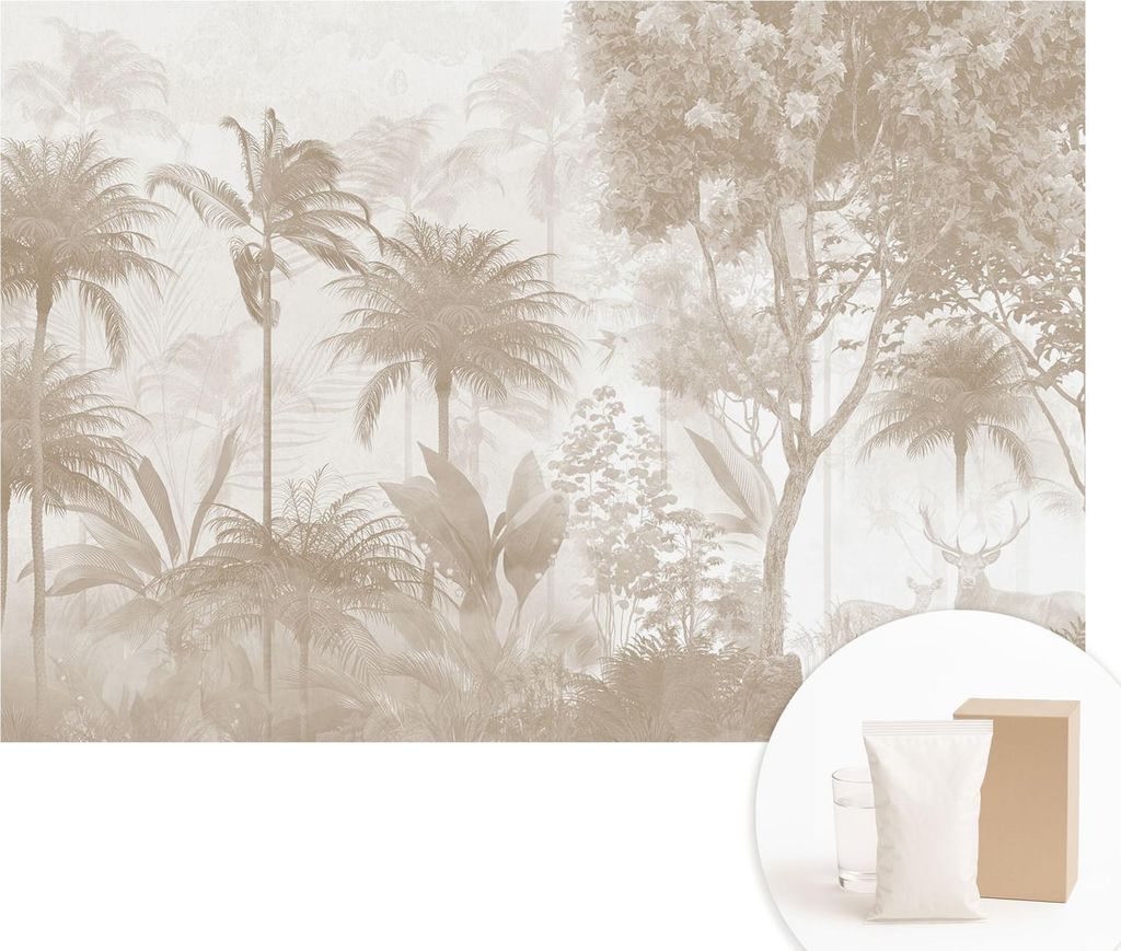 Fototapete - Wandbilder für Wohnzimmer - 152x104 cm - Dekorative Wandfolie - Modernes Design für Wanddekoration - Tapeten für Innenräume - Trop...