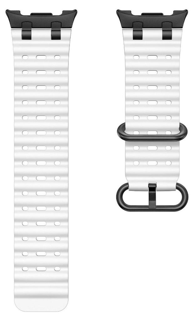 INF Atmungsaktives Silikonarmband 316 Edelstahl Schnalle für Galaxy Watch Weiß