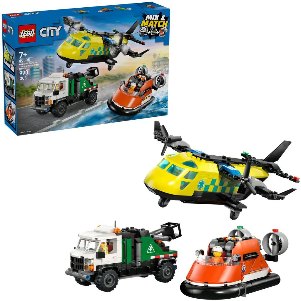 LEGO City Kombinationsset mit Flugzeug, Wartungsfahrzeug Produktbild 