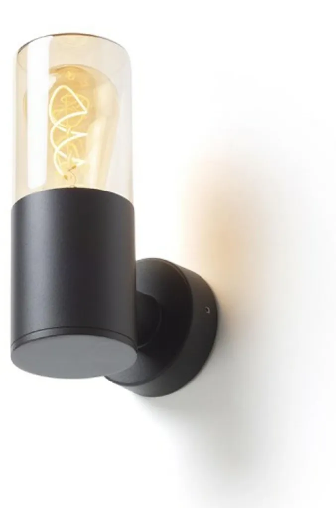 Applique extérieure robuste IP54 noire QUINN pour un éclairage sans buée