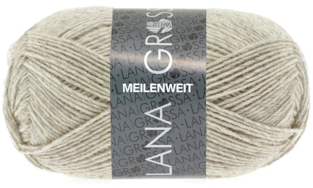 Lana Grossa - Meilenweit 4-fach 50g 1301 hellbeige meliert Produktbild 