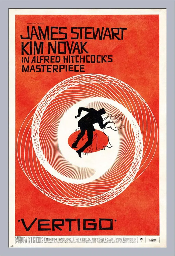 Vertigo Poster con Cornice Shinsuke Argento 61x91,5 cm - Cinema Cult