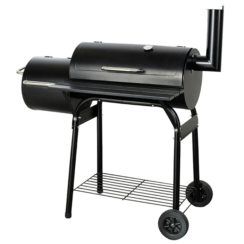 Master Grill MG507A Barbecue au charbon de bois avec fumoir Locomotive