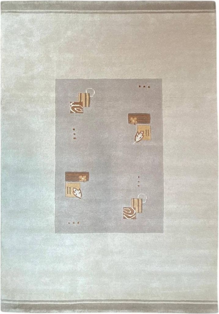 Teppich VENUS NEPAL - HANDGEKNÜPFT | Farbe: Beige; Größe: 170x240 cm | strapazierfähig und leicht zu reinigen | Wohnzimmer | Schlafzimmer