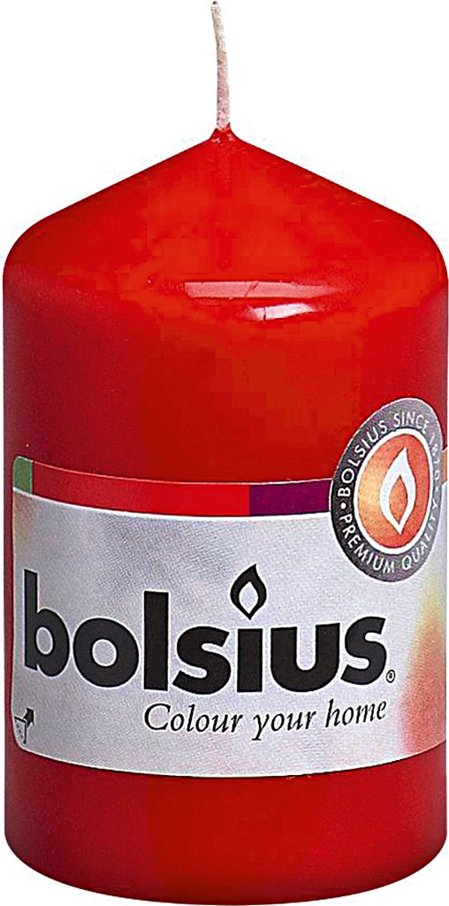 Bolsius 103613200141 Sloupková svíčka 8x4,8cm červená, Obrázek produktu 