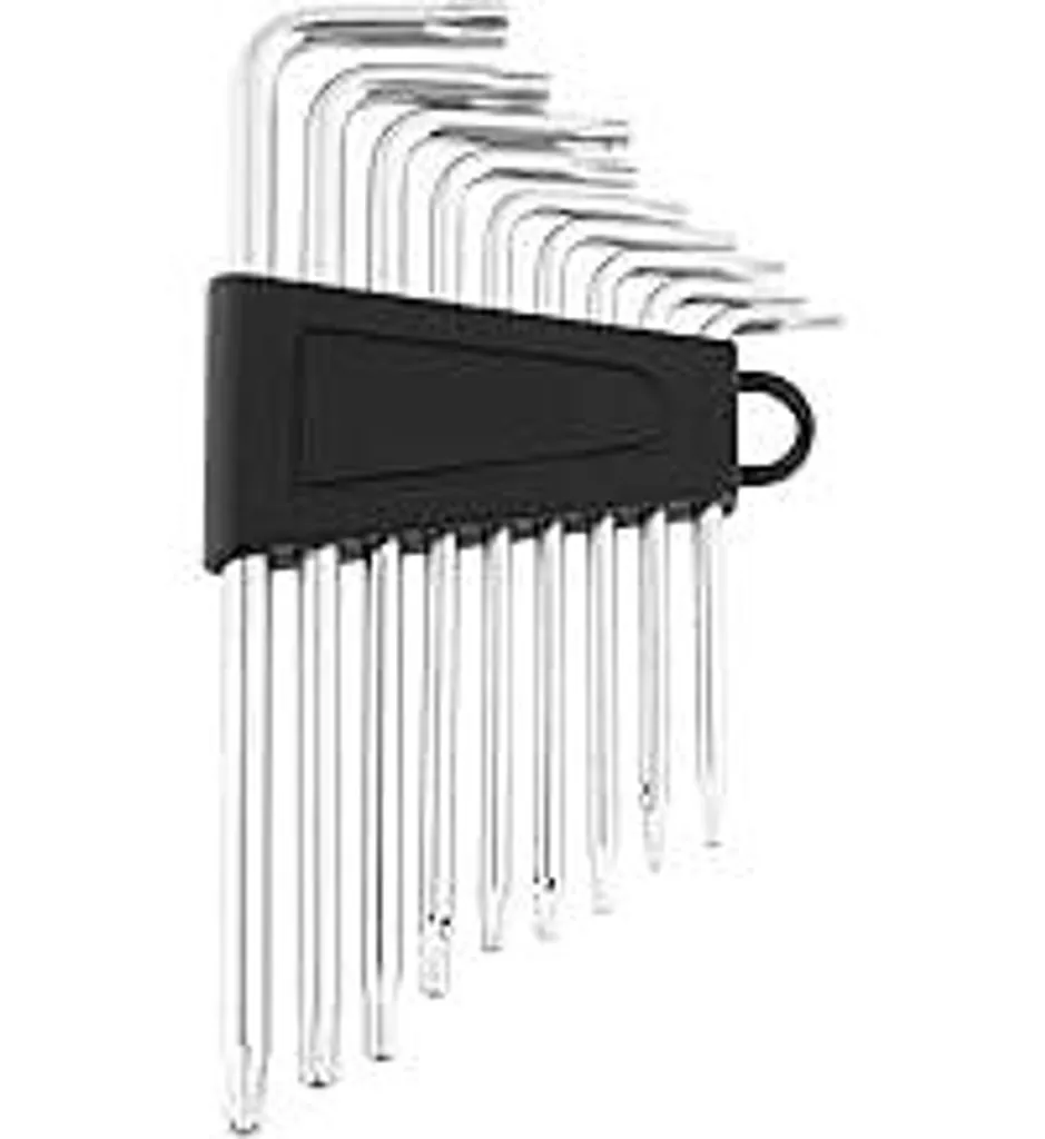 Set 9 Chiavi Torx di Sicurezza T6-T27 | Acciaio S2 per Bici e Hobby