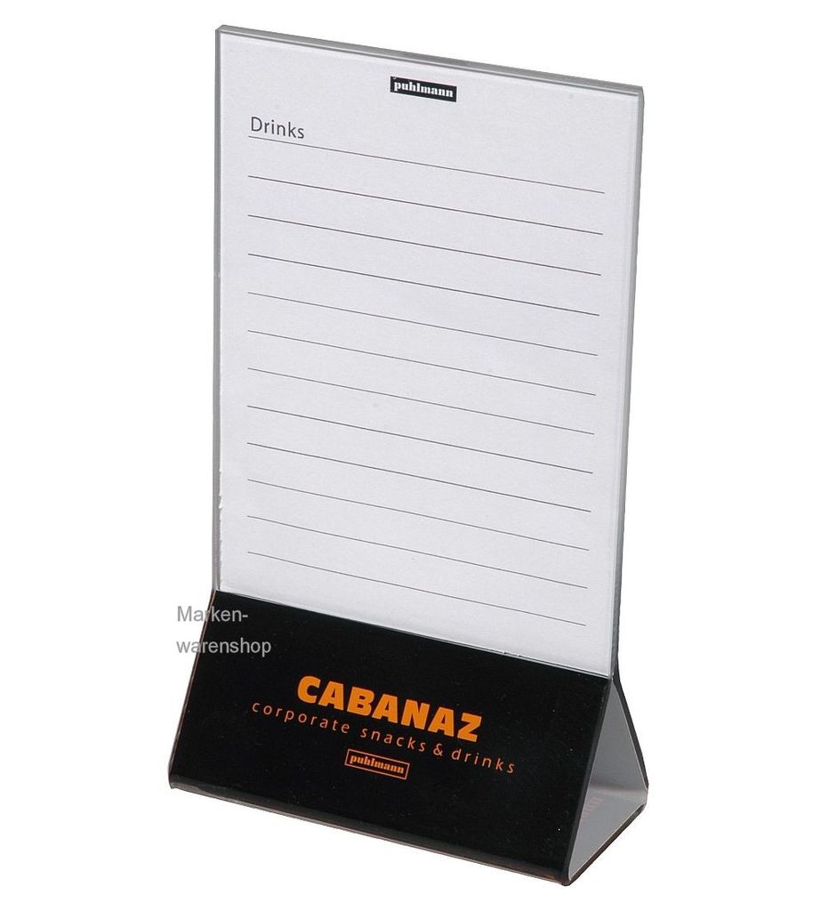 Cabanaz - Menükartenhalter schwarz, Speisekartenhalter Eiskartenhalter