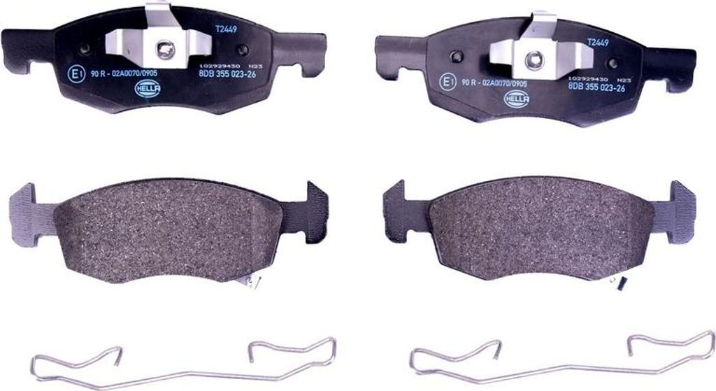 Bremsbelagsatz Scheiben mit Verschleißwarnung 17,1 mm HELLA für u.a. OPEL CORSA