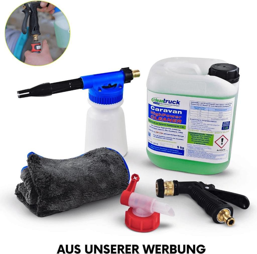 Wohnmobil Reiniger Set mit Gardena Schaumkanone | GFK Produktbild 