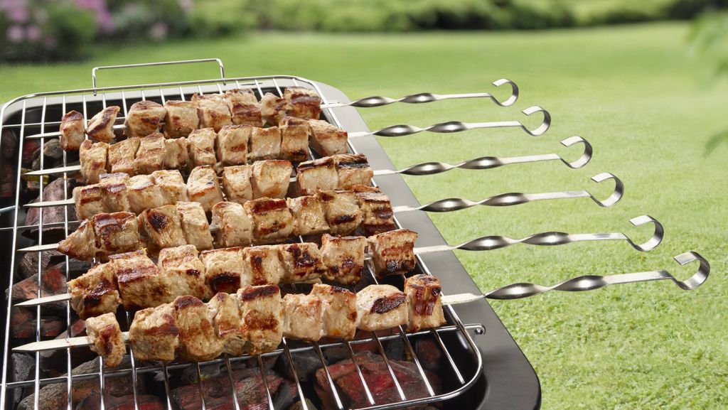 Grillspieße/Schaschlikspieße - Edelstahl - L: 45cm - 6er Produktbild 9