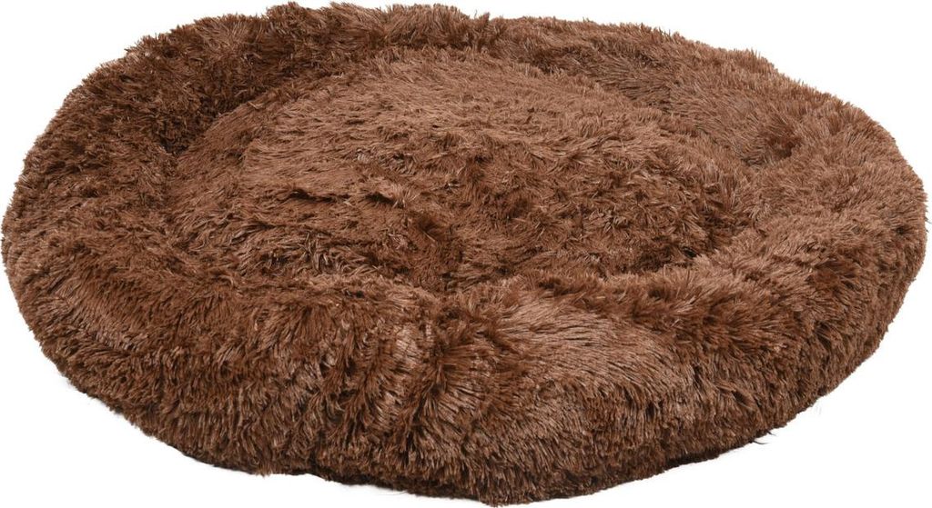 Flamingo Hundebett Krems rund dunkelbraun, Maße: 90 cm