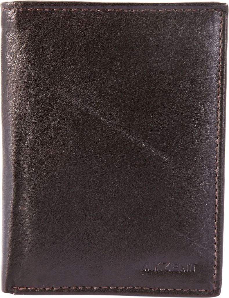 Akzent Herren Geldbörse aus Echtleder. Format 9 x 12 cm.