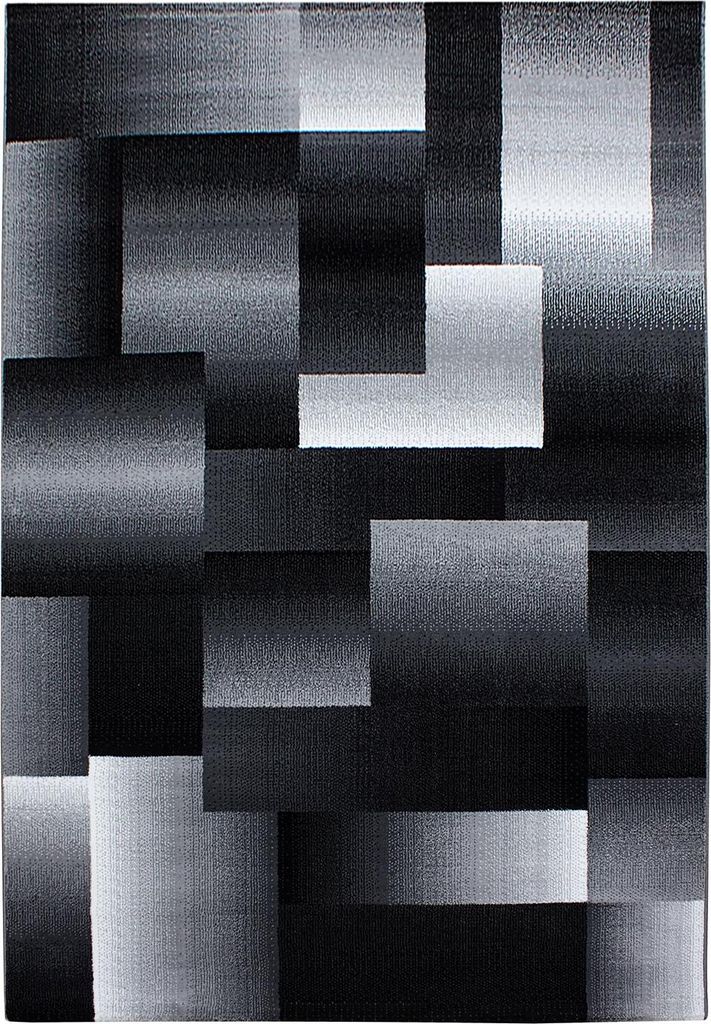 Kurzflor Teppich MIAMI Schwarz 120 cm x 170 cm