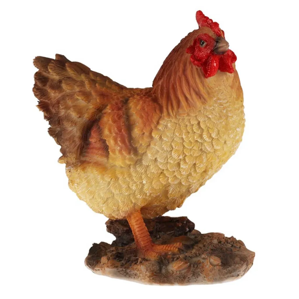 Figurine Poule Marron Incassable pour Jardin Durable et Déco Extérieure - 2