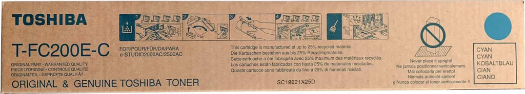 Cartouche de toner cyan Toshiba T-FC200EC haute capacité 33600 pages