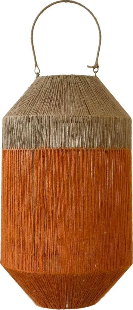 Van der Leeden Laterne ORANGE Jute Natur/Orange | Ø 34cm H Produktbild 