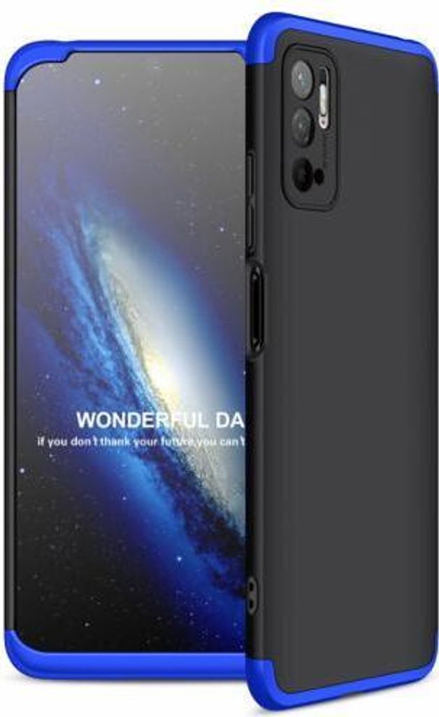 360 Grad-Case für Xiaomi Redmi Note - Farbe: Schwarz & Blau Produktbild 