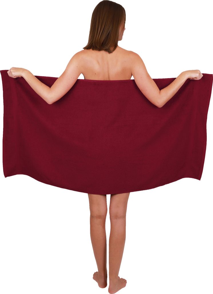 Betz Premium Duschtuch 70×140 cm – 100% Baumwolle 470 g/m², saugstark & weich, Farbe dunkelrot