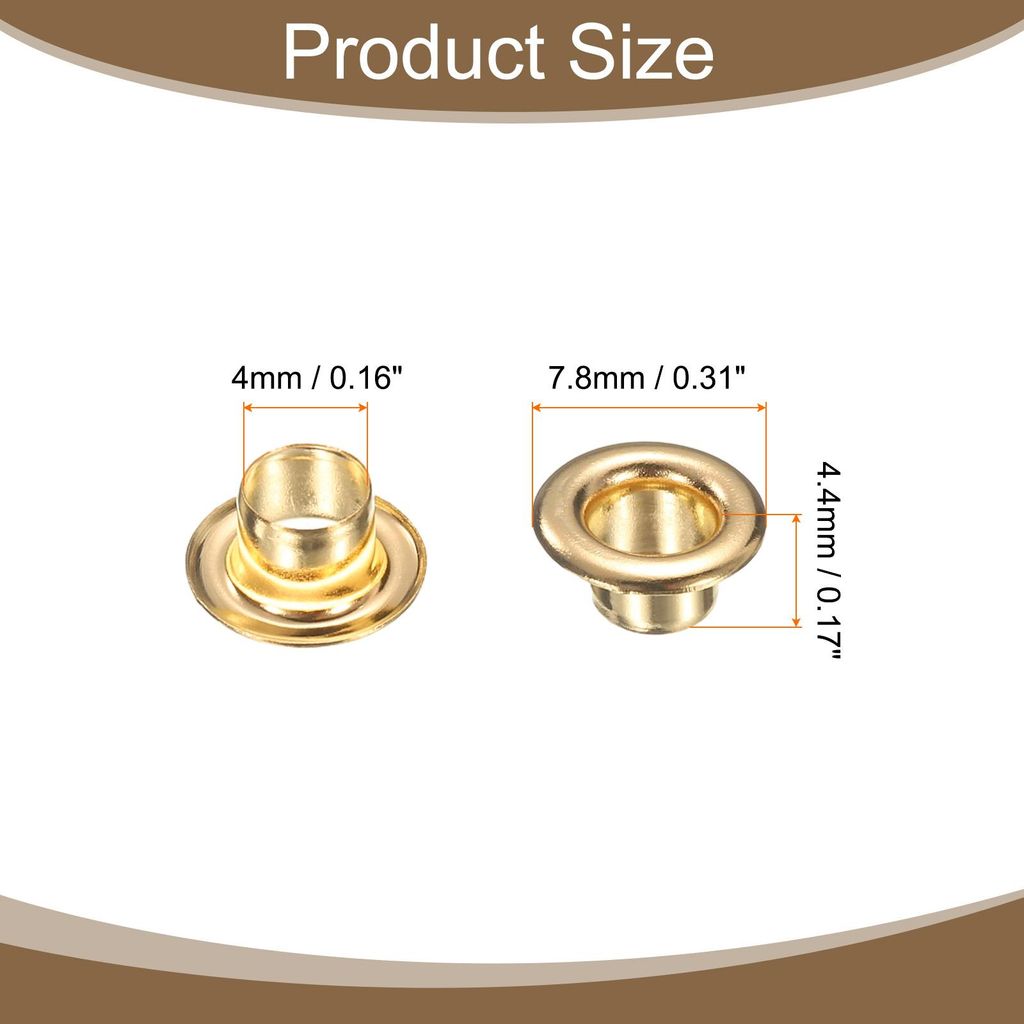 50 Stš¹ck ?sen 4 mm Innen-? Messing ?sen Metall?sen Rostfrei Planen?sen Grommet Kit mit Unterlegscheiben Eyelets fš¹r Banner Leder Schuhe Handt...