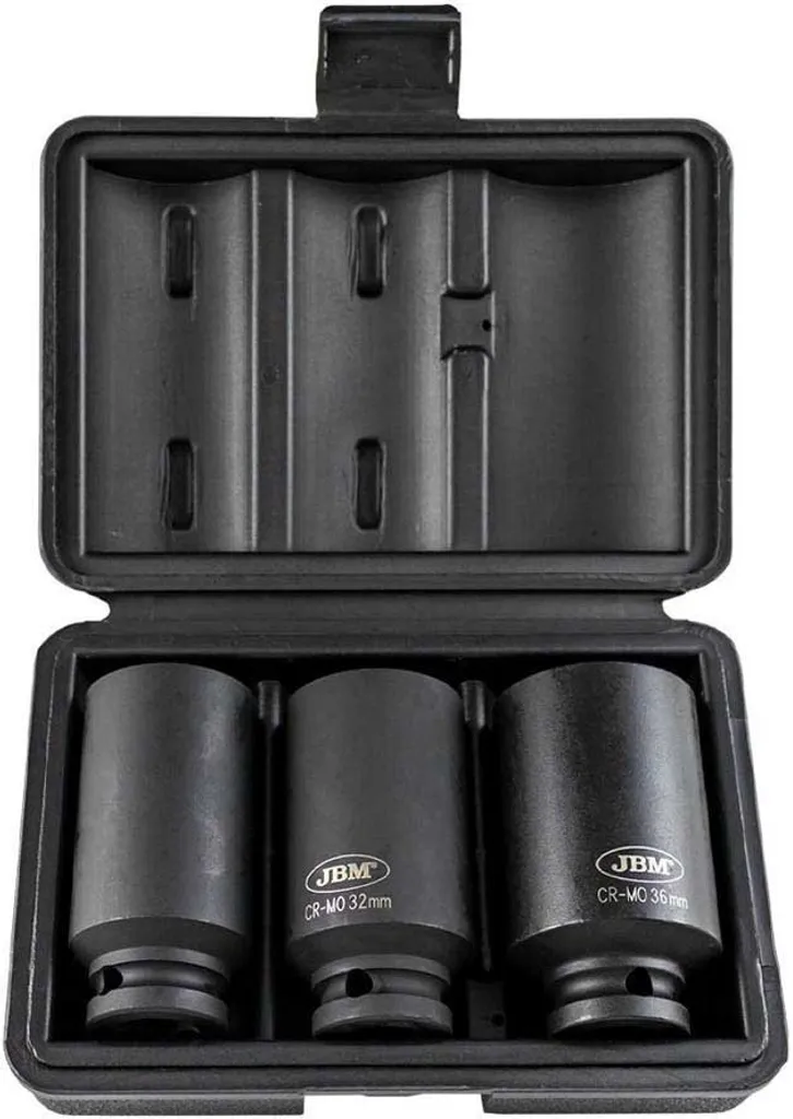 Coffret de douilles métriques 1/2 pour clé à cliquet JBM noir 3 pcs