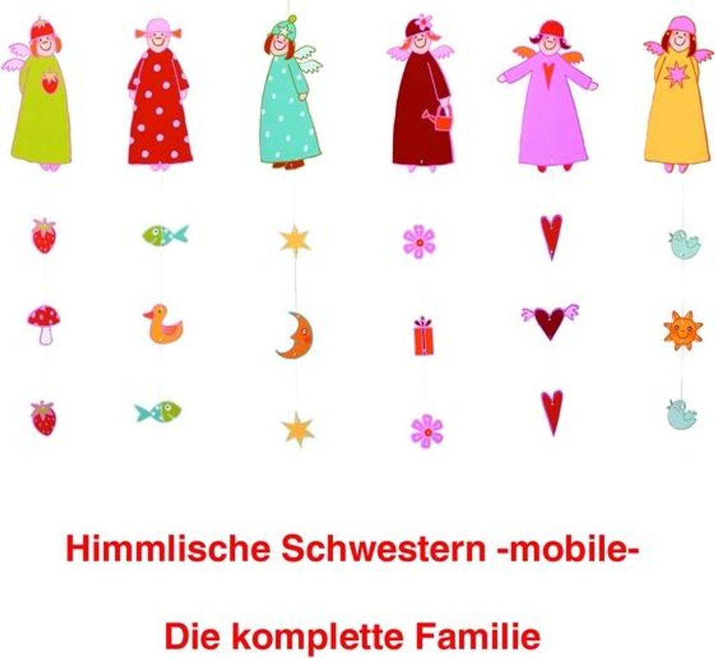 Himmlische Schwestern Mobile Familie 6er Set Produktbild 