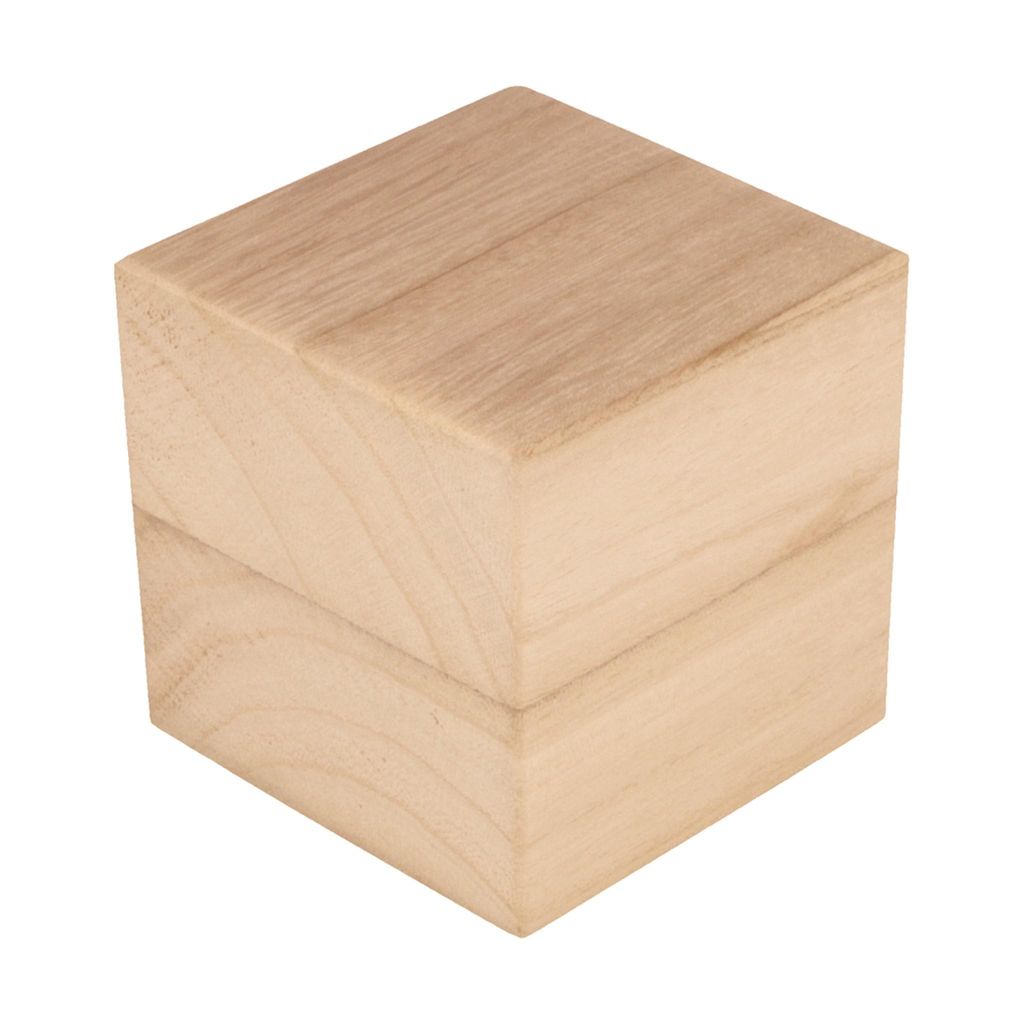 3 cubes en bois mesurant 8x8x8 cm Artemio