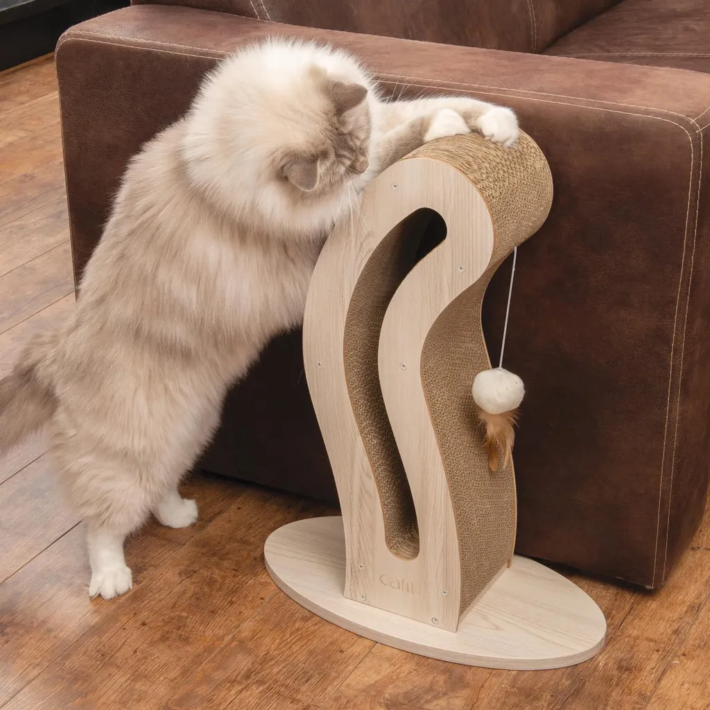 Catit Pixi Scratcher Queue de Chat - Griffoir robuste avec herbe à chat - 4
