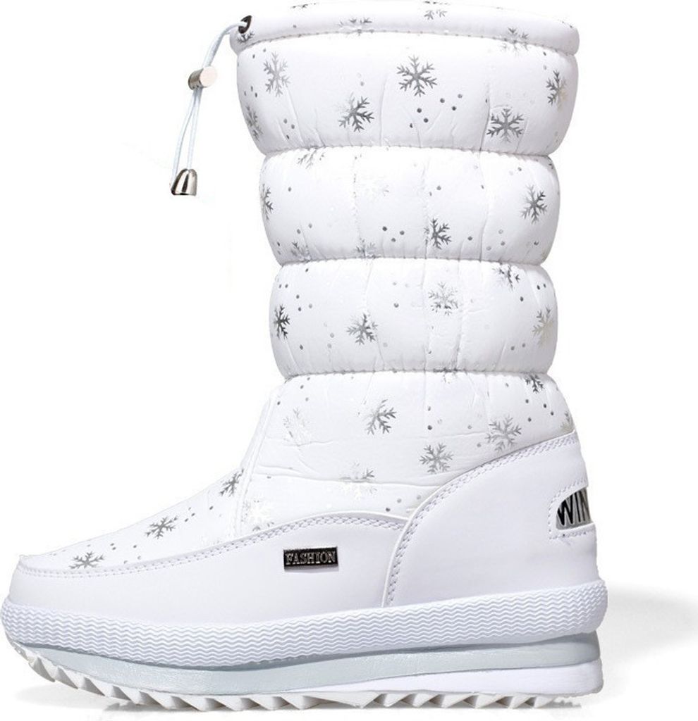 TIANPENG Halbgefütterte wasserdichte Schneestiefel für Damen, warm gefütterte Stiefel, Damen-Winter-Outdoor-Stiefel, Größe: 36-42
