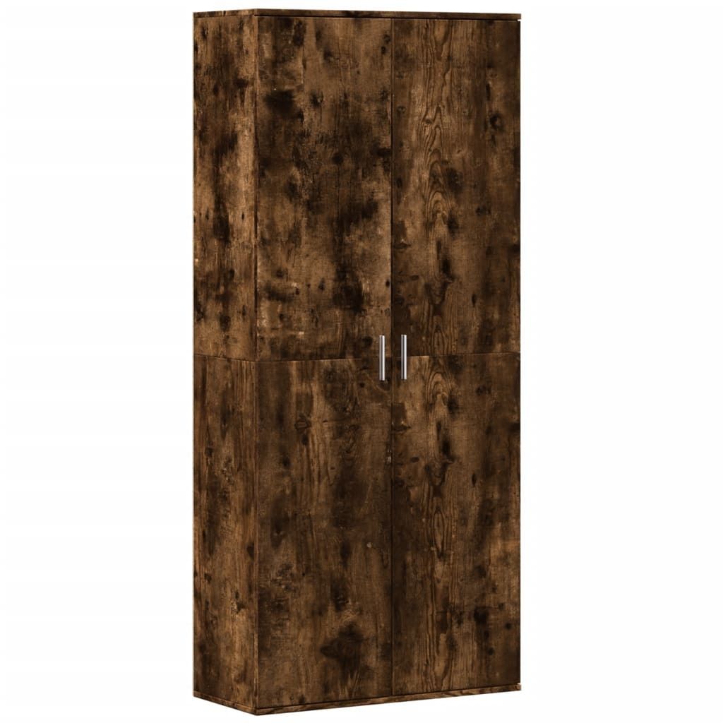 vidaXL Highboard Räuchereiche 80x35x180 cm Holzwerkstoff