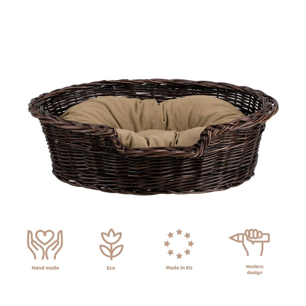 Panier pour chien en osier ovale 85x67 H21 cm Image du produit 